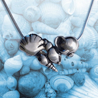 silver shells pendant