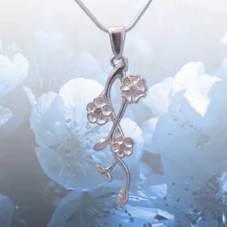 silver blossom pendant