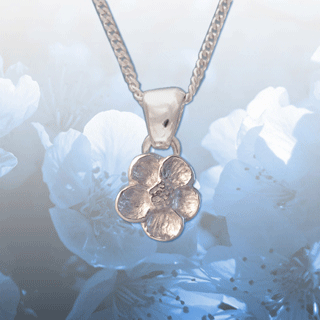 silver blossom pendant