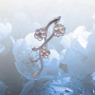 silver blossom  brooch