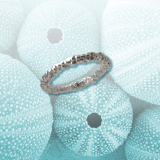 Silver coral  ring