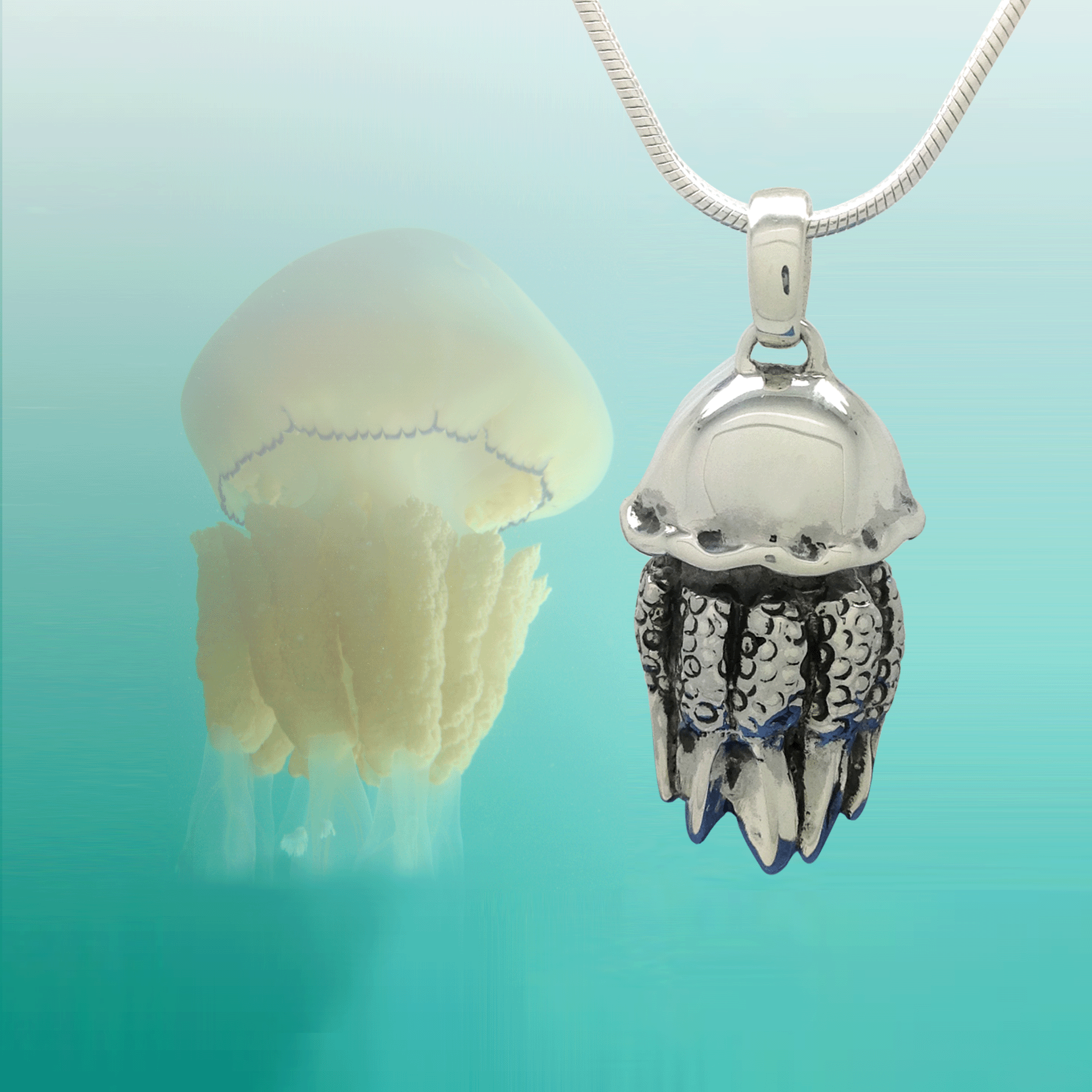 Barrel Jellyfish Pendant