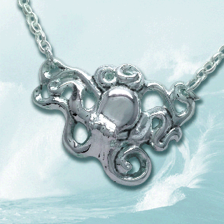 silver octopus necklace