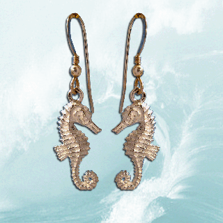 Silver seahorse earrings