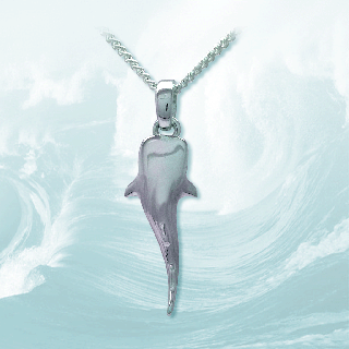 silver whale shark pendant