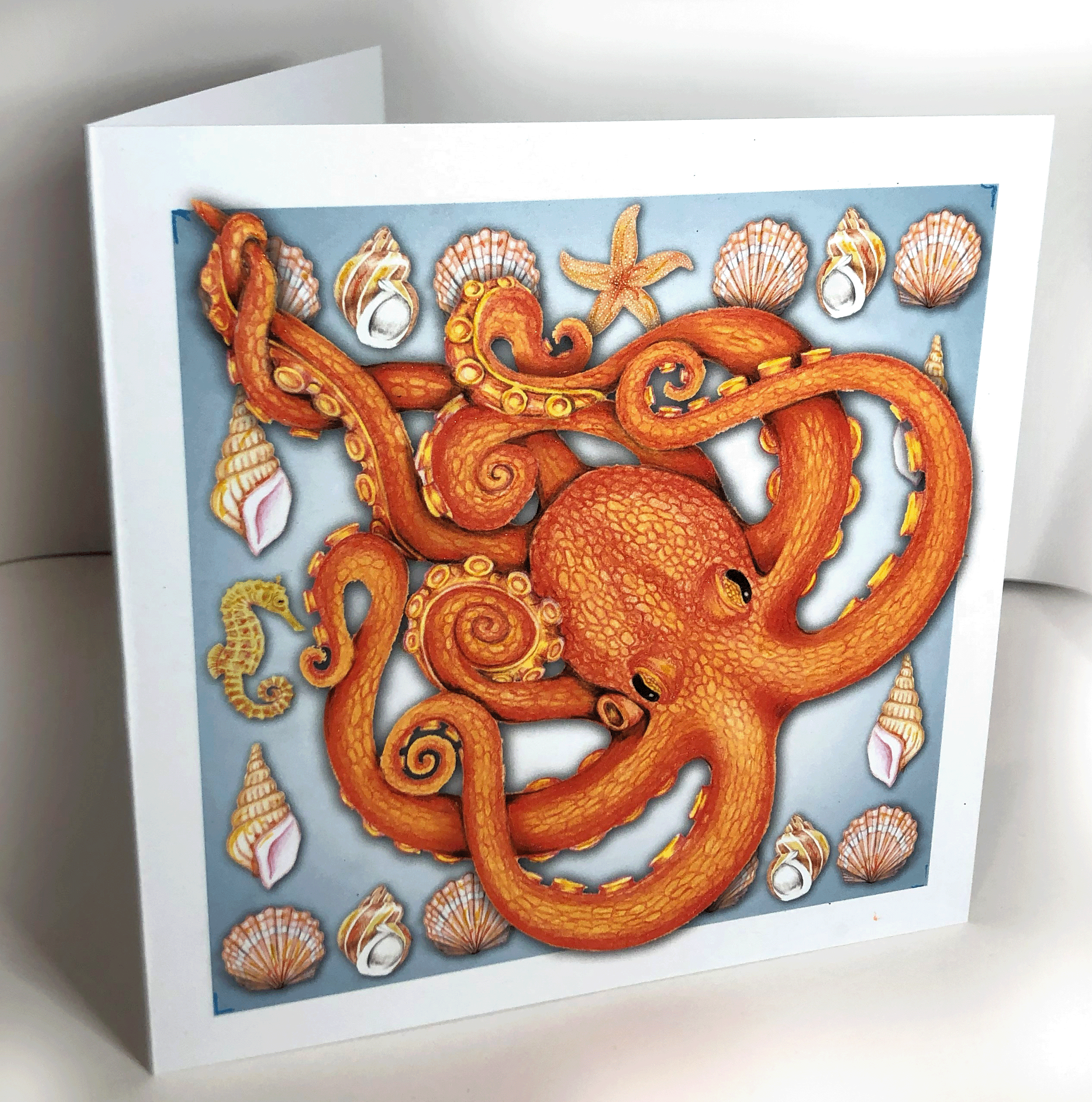 Octopus birthday card