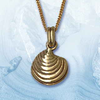 gold sea shell pendant