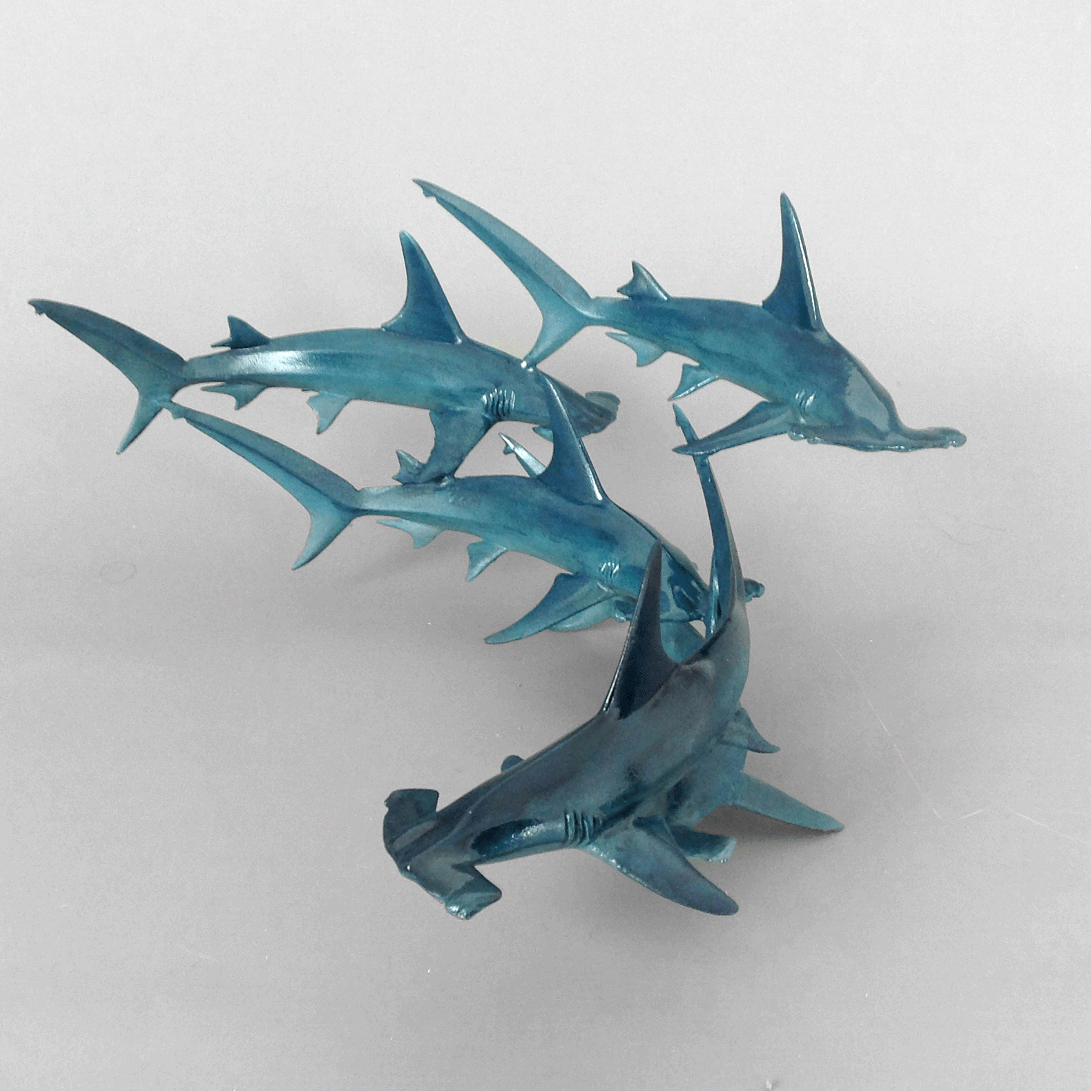 bronze hammerhead sculpture