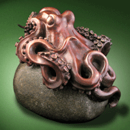 bronze octopus sculpture