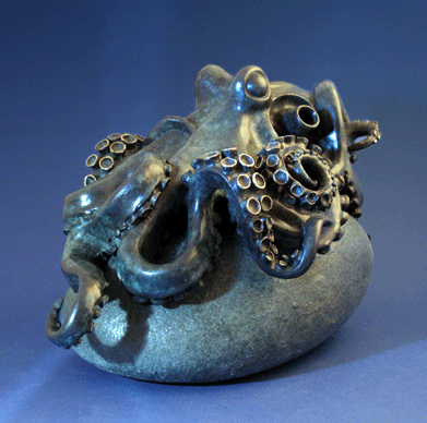 bronze octopus sculpture