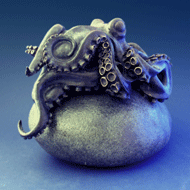 bronze octopus sculpture