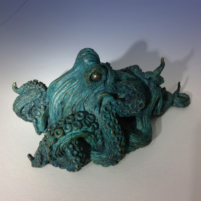 bronze octopus sculpture