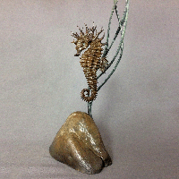 bronze seahorse art