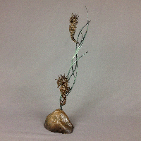 bronze seahorse art