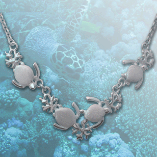silver turtle necklace